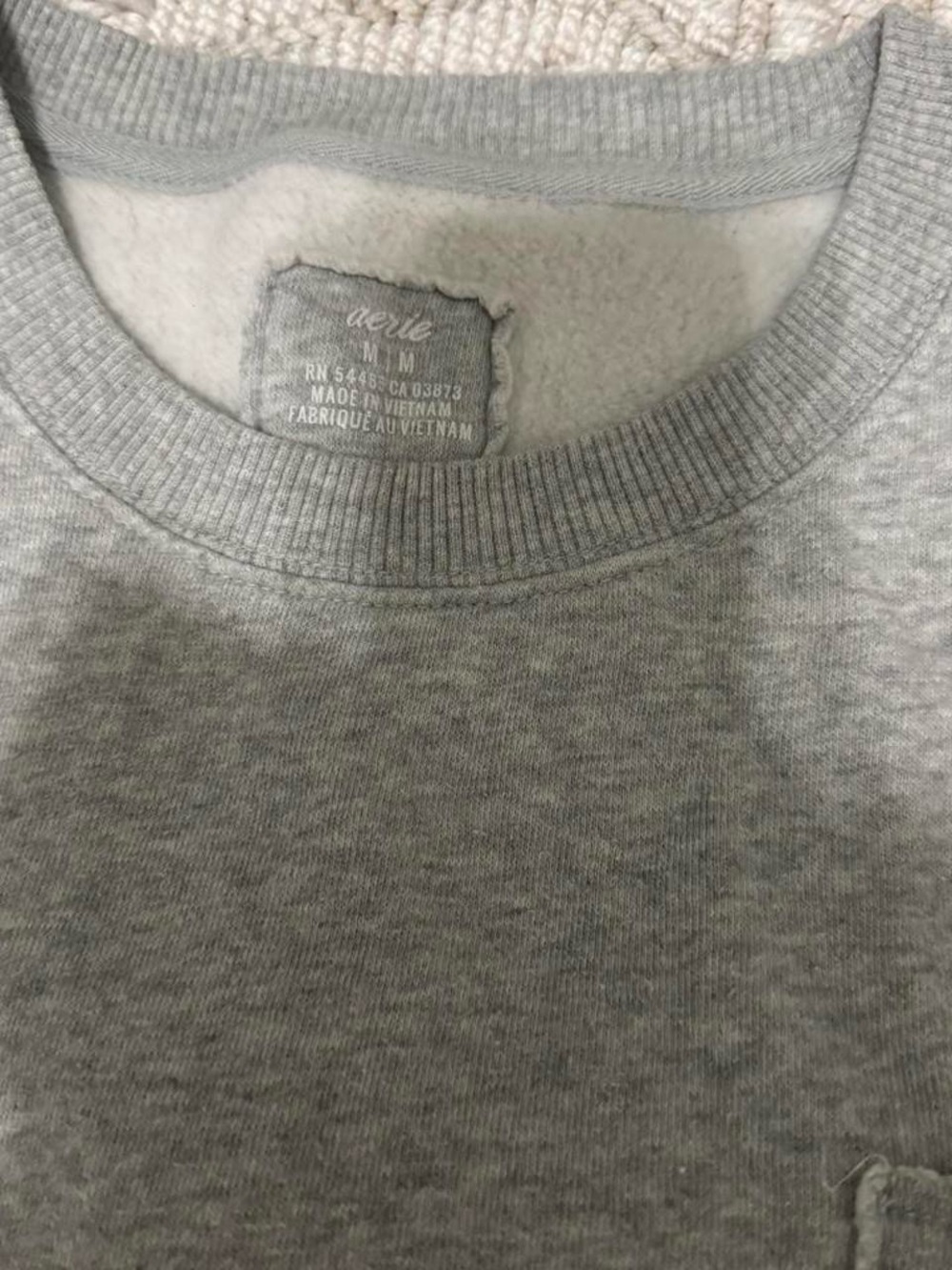 aerie Light Gray Crewneck Pullover